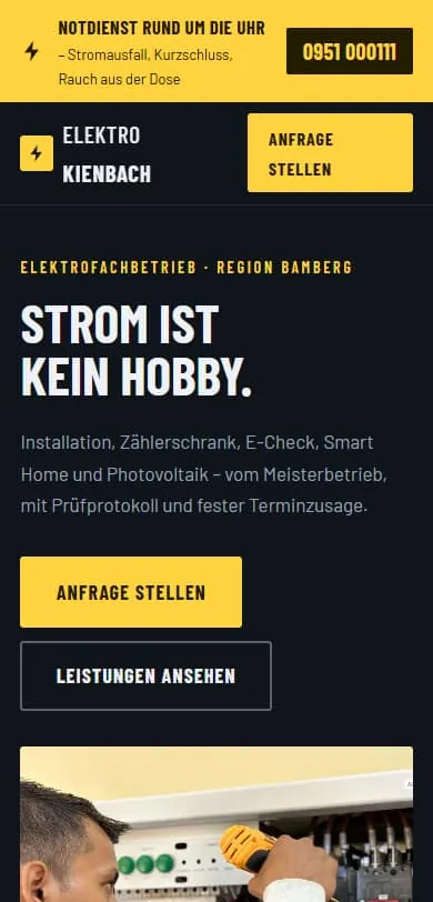 Website-Gestaltung für Elektro & Technik