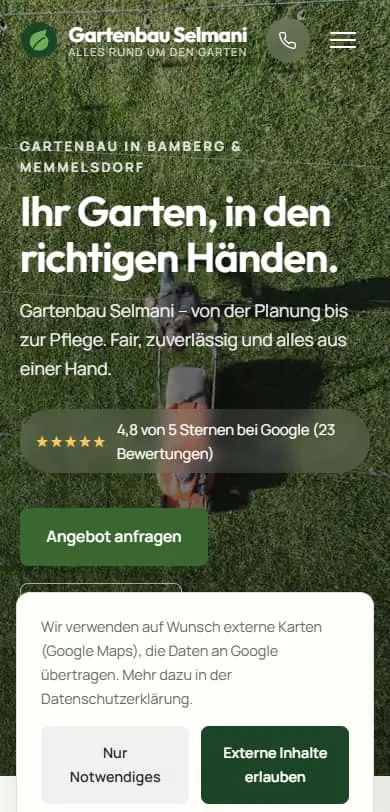 Website-Gestaltung für Garten & Landschaft