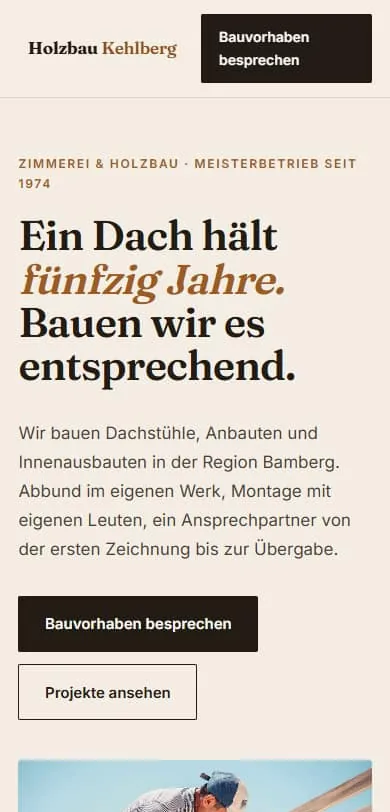 Website-Gestaltung für Bau & Handwerk