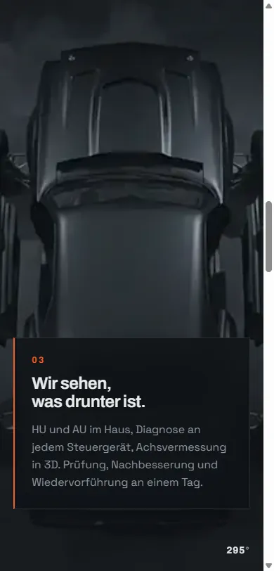 3D-Website-Gestaltung für Kfz & Werkstatt
