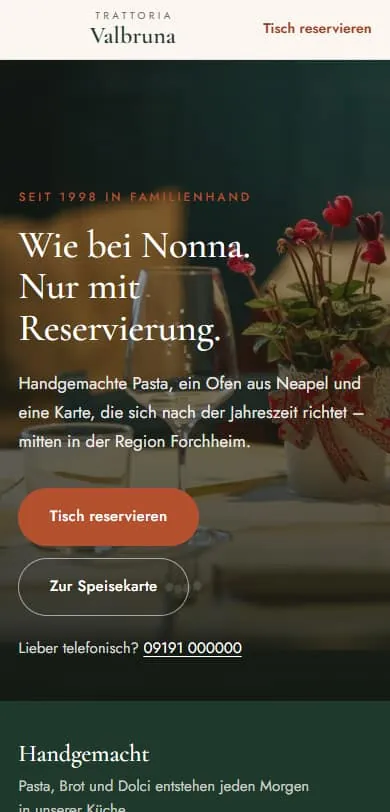 Website-Gestaltung für Restaurant & Gastro
