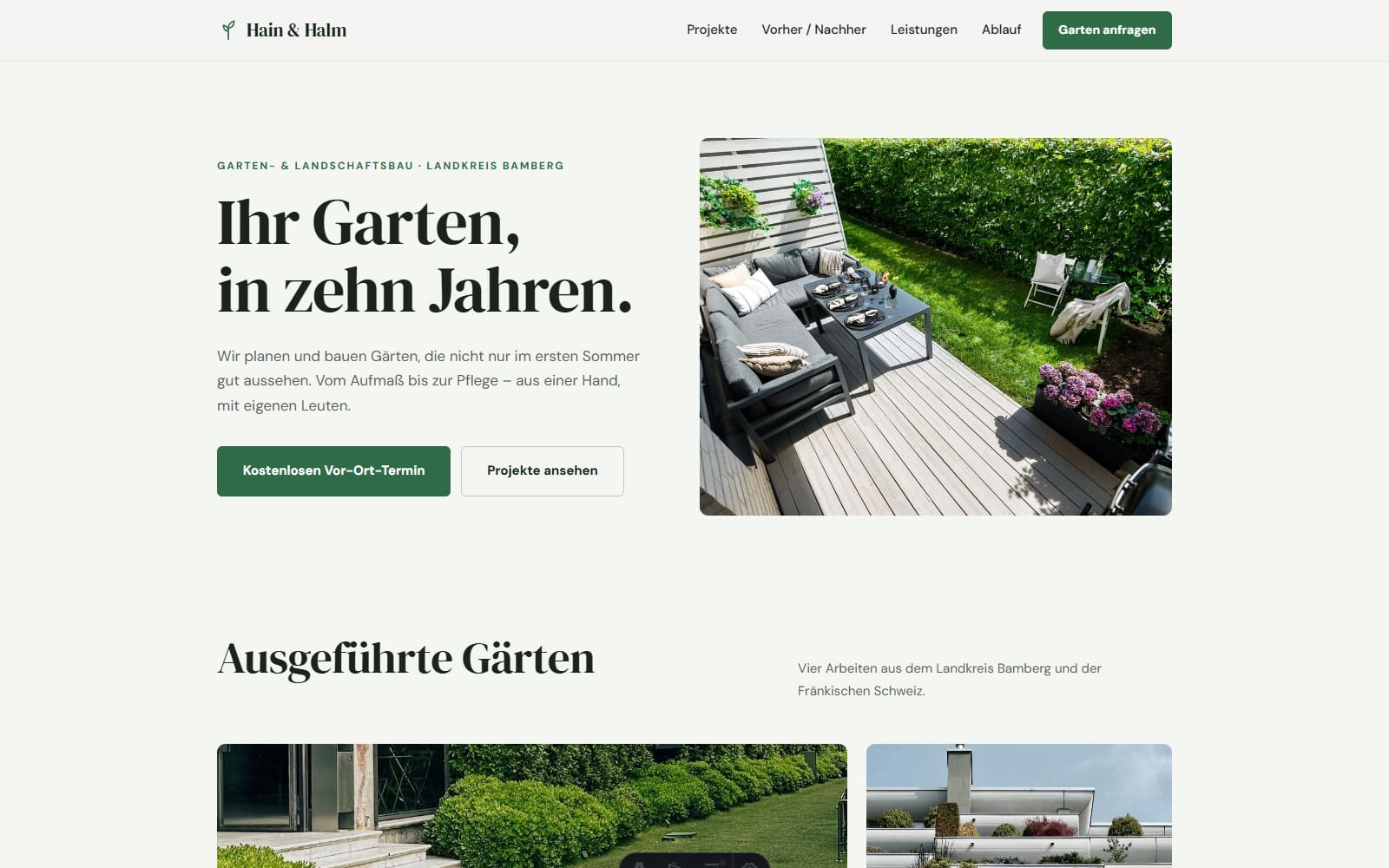 Hain & Halm – Garten- & Landschaftsbau